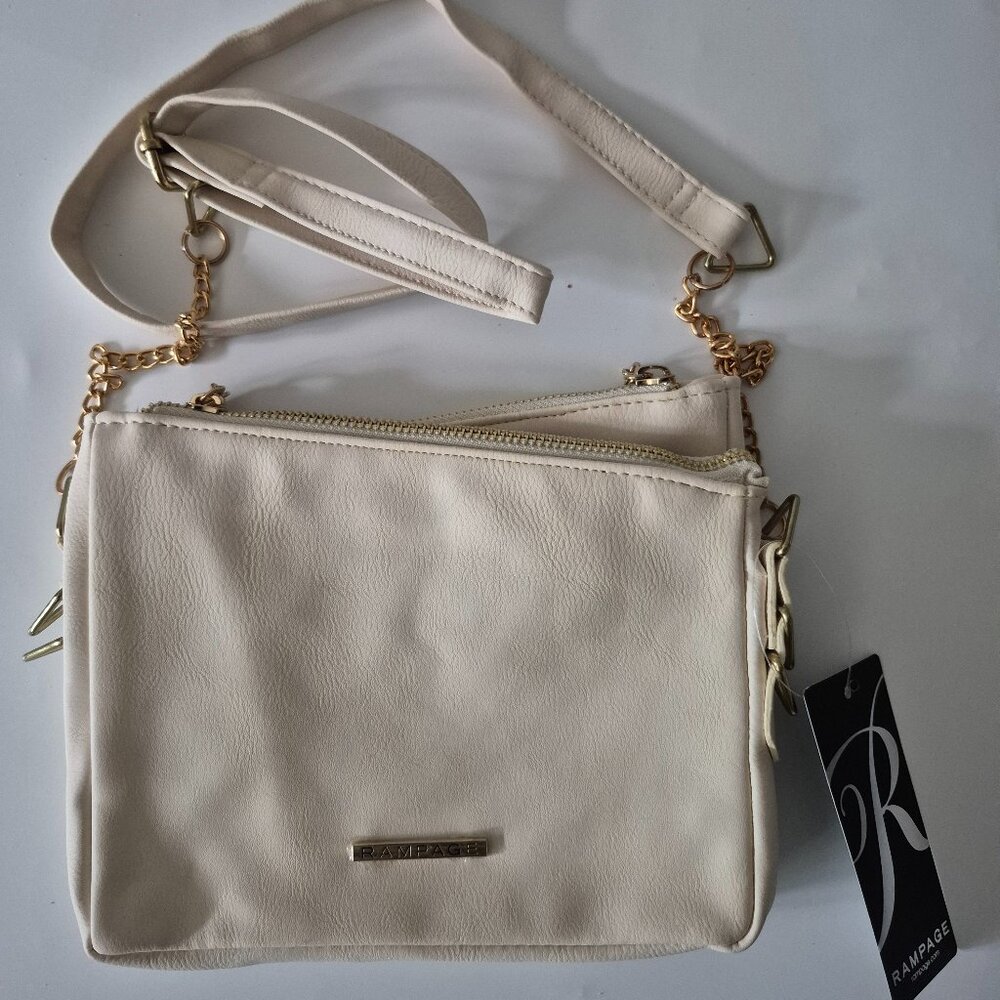 Rampage Crossbody handbag. Neutral (bone) color.